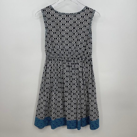 Mata Traders Size Small 100% Cotton Geometric Print Sleeveless A-Line Dress - Picture 4 of 8